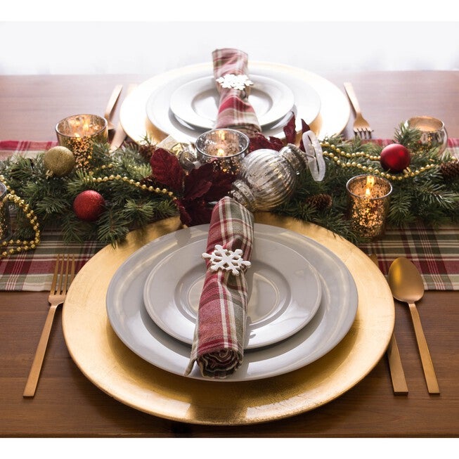 Give Thanks Plaid Table Runner 14x72, , alternate image number 2