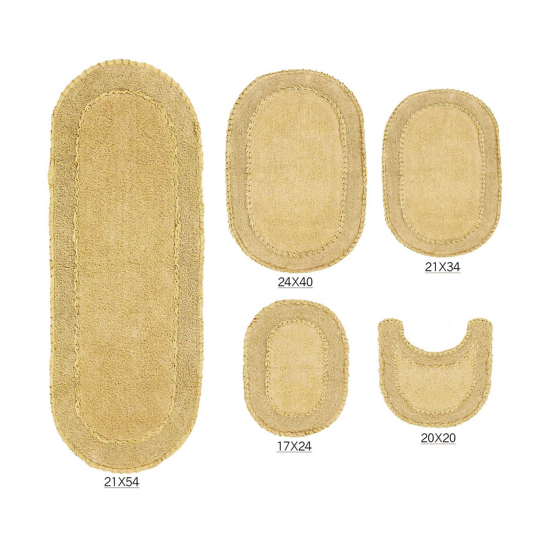 Double Ruffle 5 Piece Set Bath Rug Collection, BUTTER, hi-res image number 0