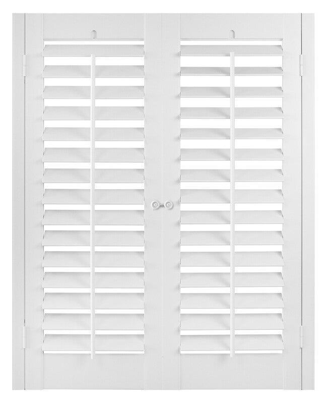 Plantation Interior Faux Wood Shutters White, WHITE, hi-res image number 0