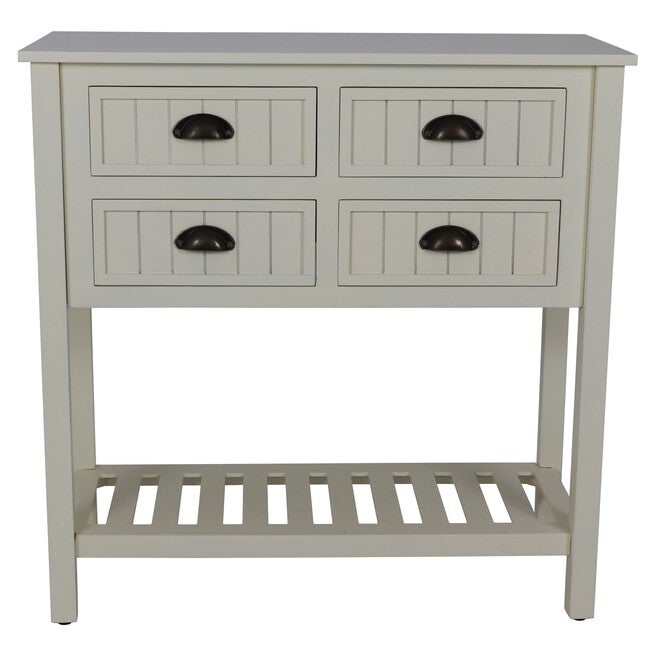 Beadboard Antique Console, WHITE, hi-res image number null