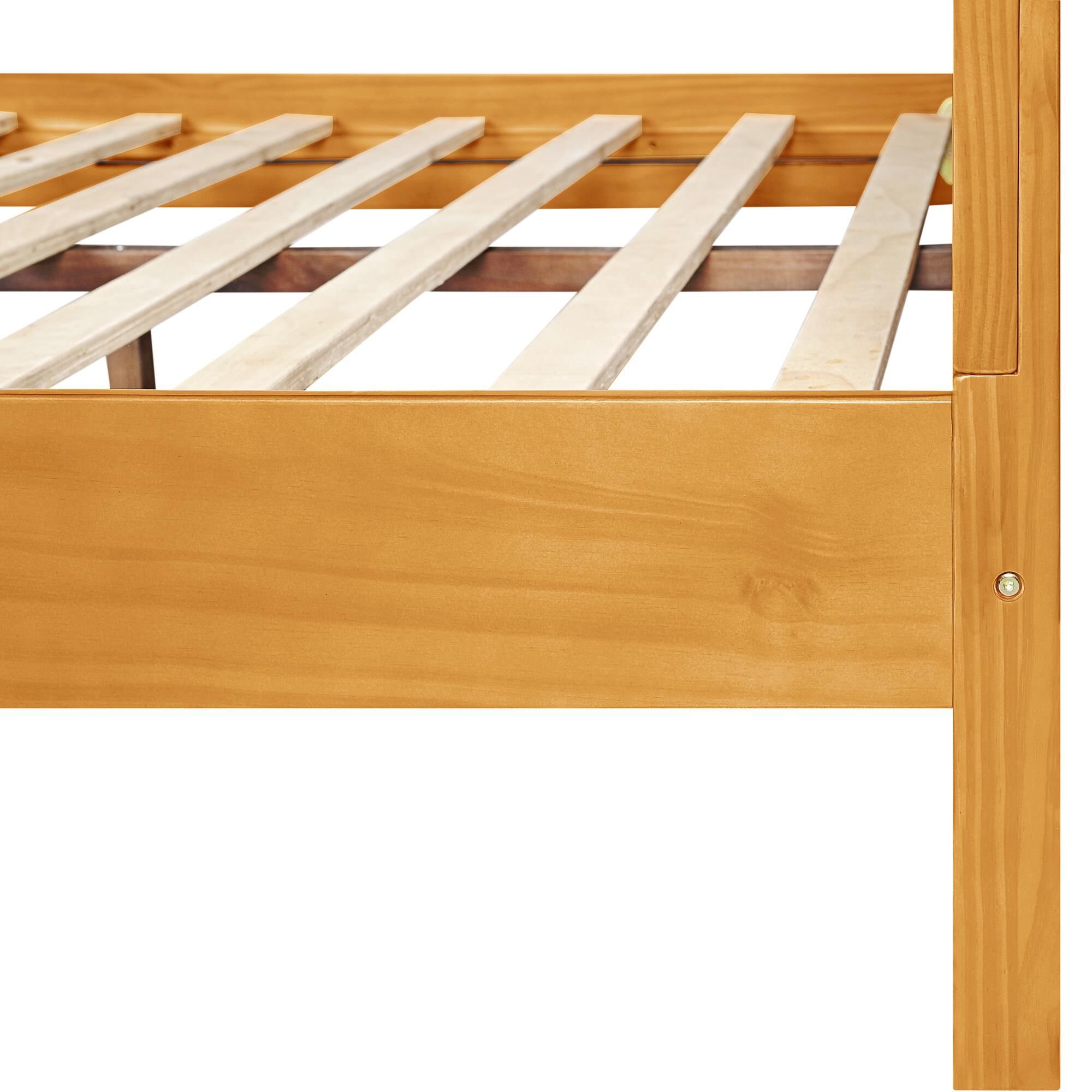 Caroline Wooden Platform Bed in Oak, King, OAK, alternate image number 5