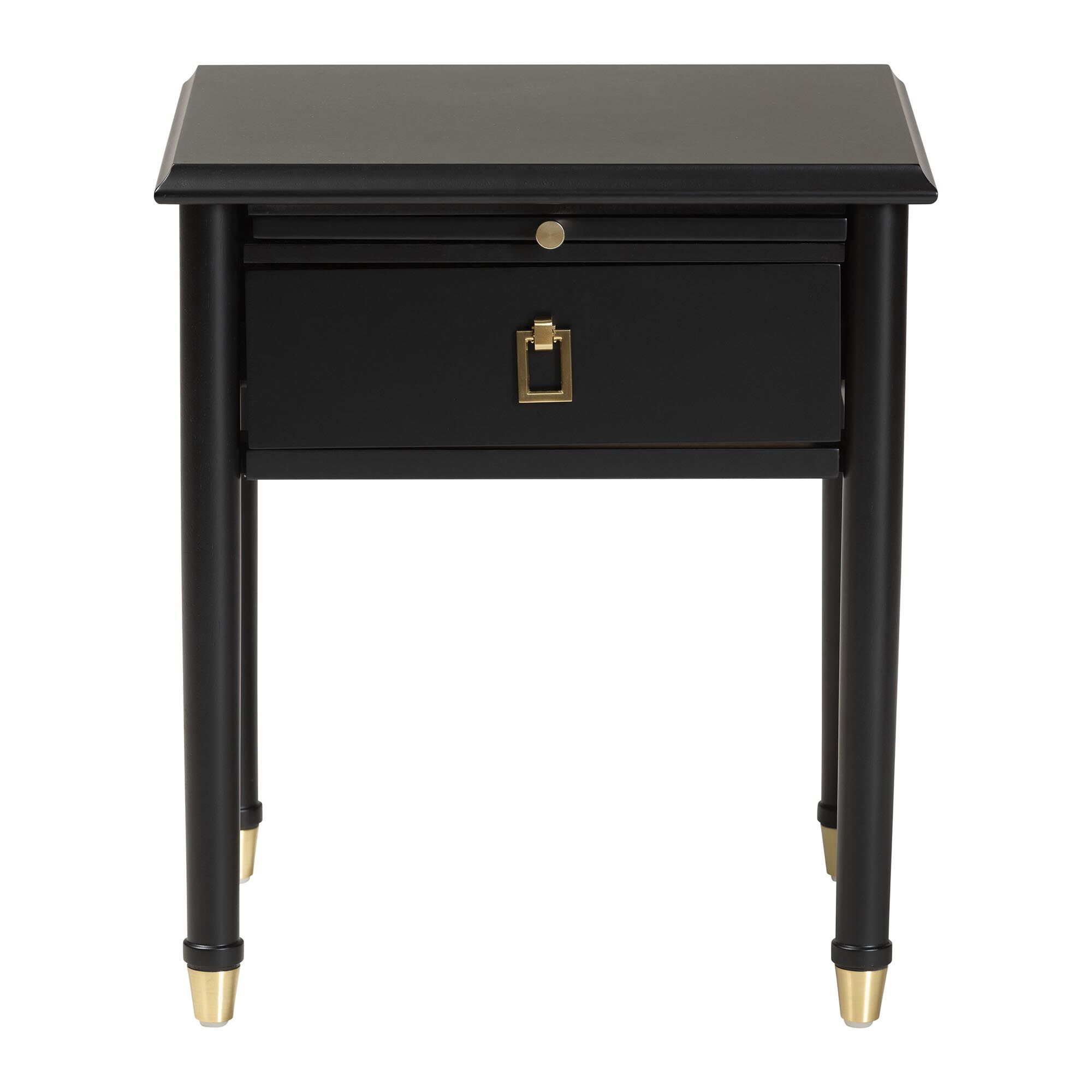 Nightstand front view with single drawer