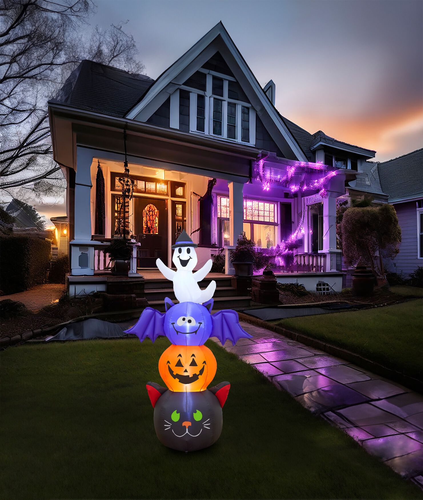 6' Halloween Stacked Inflatable Figures, , alternate image number 2