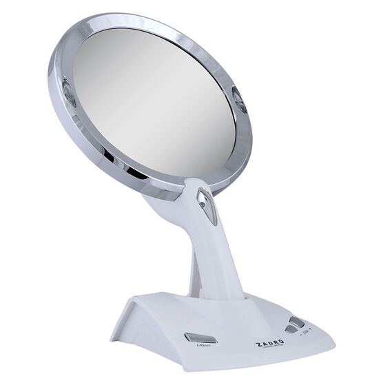 LED Lighted Adjustable Power Zoom Vanity Mirror 5X - 1X, , on-hover image number null