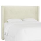 Velvet Wingback Headboard, REGAL WHITE, hi-res image number null