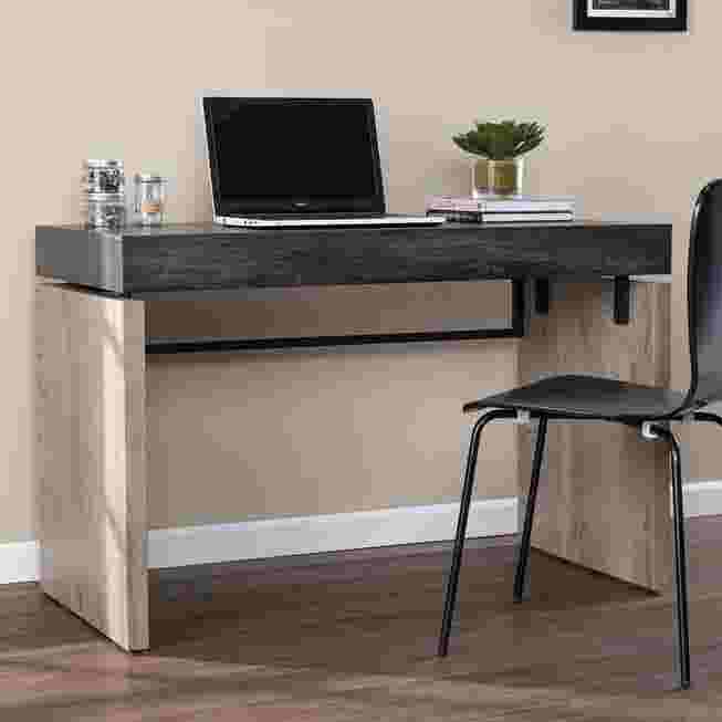 Hapsford Farmhouse Writing Desk with laptop and chair