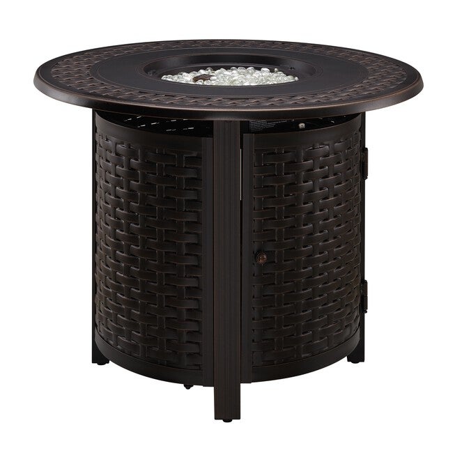 Hendricks Aluminum 34 inches Round LPG Fire Pit, , alternate image number null