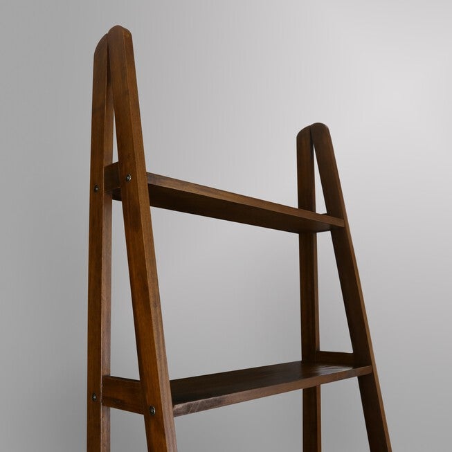 5-Shelf Ladder Bookcase-Warm Brown, , alternate image number null