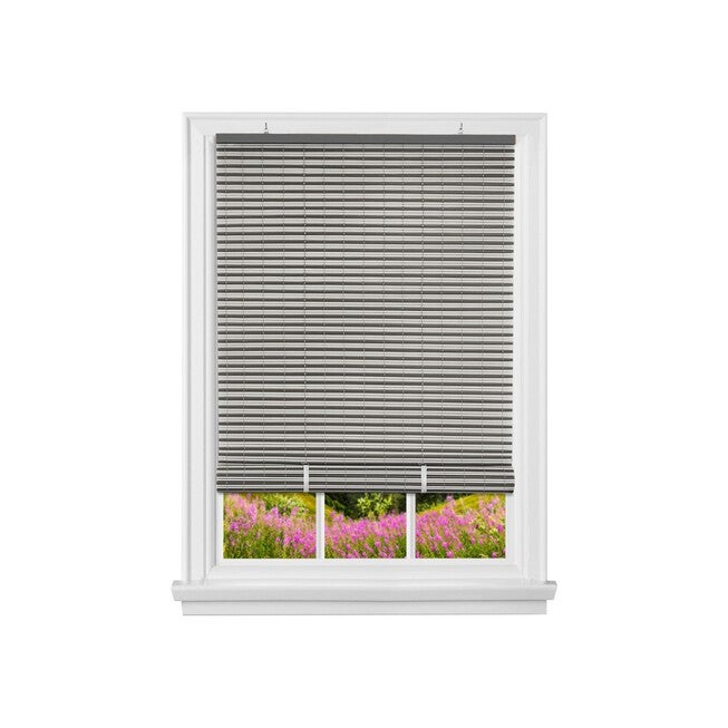 Cordless Veranda Vinyl Roll-Up Blind, Charcoal Silver, CHARCOAL SILVER, hi-res image number null