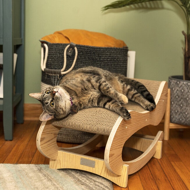 Armarkat Real Wood Medium Wooden Cat Rocking Chair, Detachable Cat Swing Chair S1302 Cat Chair, , alternate image number 2
