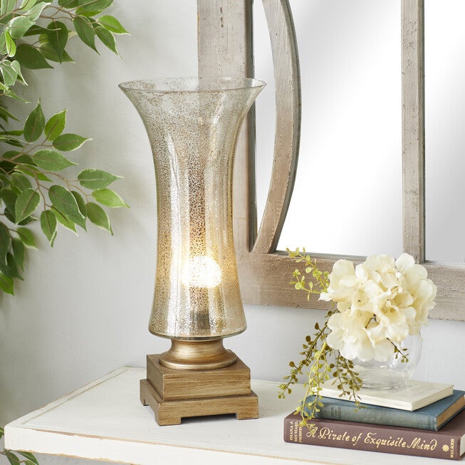 Set Of 2 Gold Glass Glam Uplight, , alternate image number 7