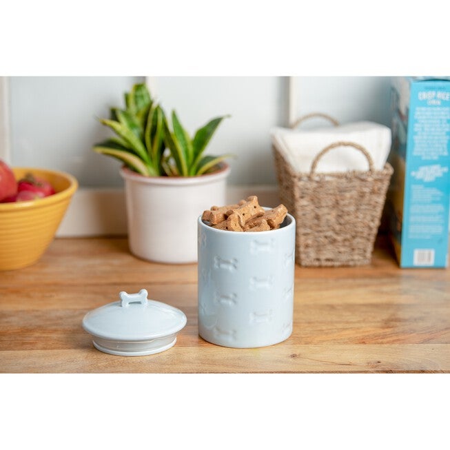 Manor Blue Pet Dog Cat Treat Jar 46Oz, , on-hover image number null