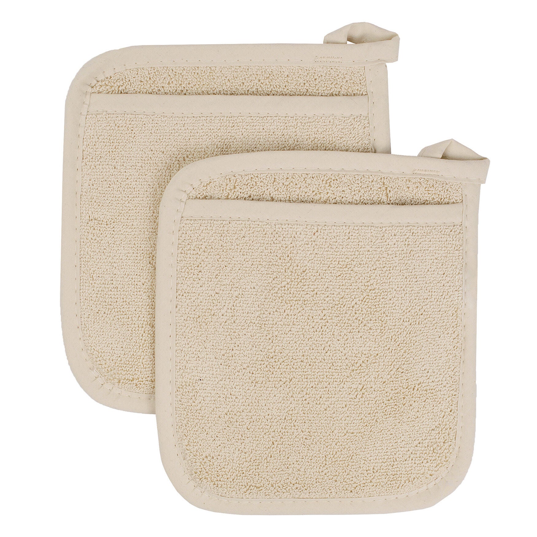 Royale Collection Pot Holder Pocket Mitts, Set Of 2 Pot Holder, LATTE, hi-res image number 0