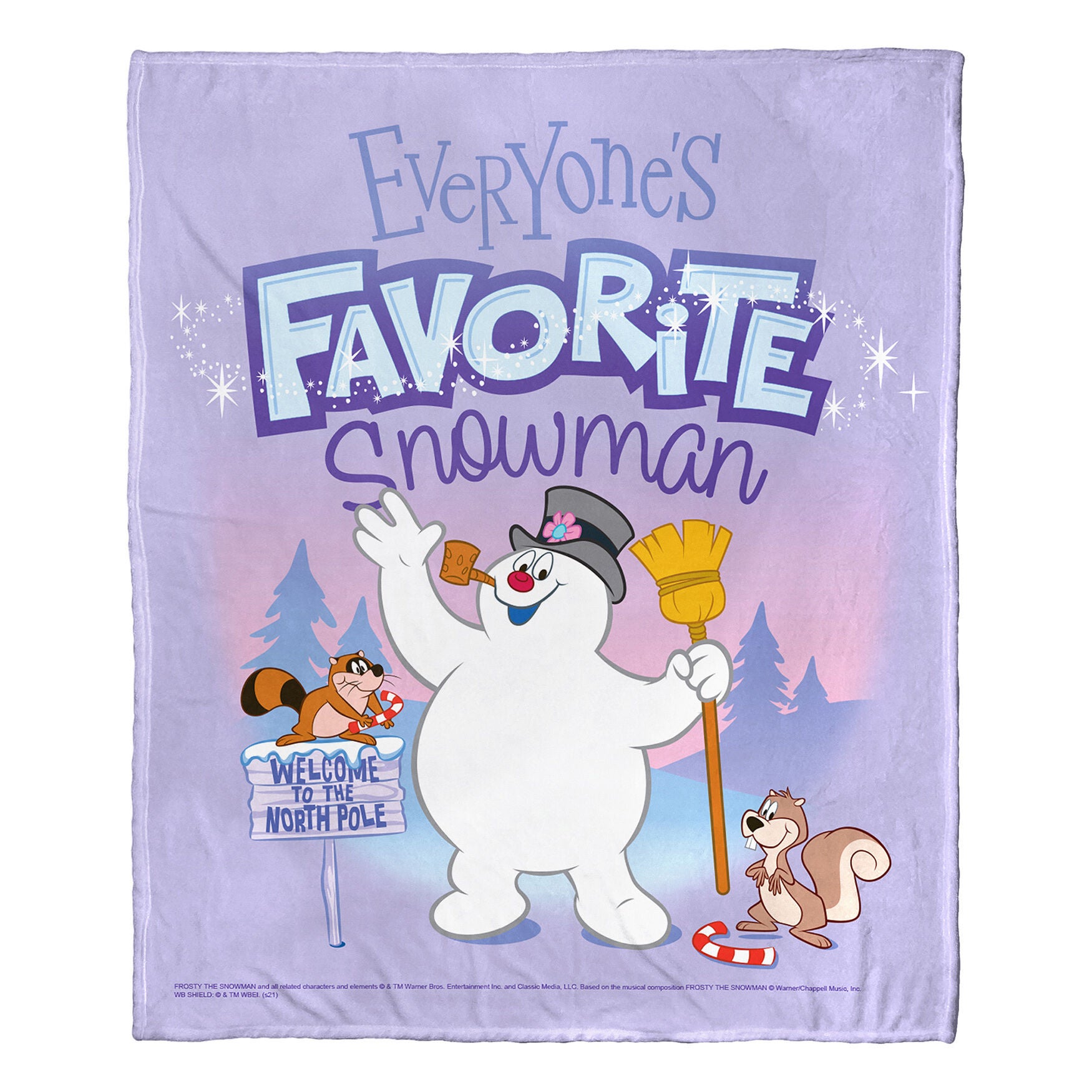 Frosty The Snowman Everyone'S Favorite Snowman Silk Touch Throw Blanket, , on-hover image number 1