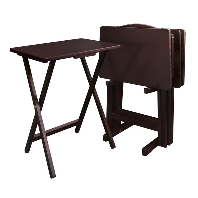 5pcs Tray Table Set-Espresso, ESPRESSO, hi-res image number 0