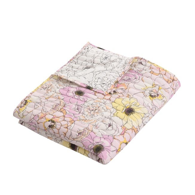 Misty Bloom Quilted Throw Blanket, , on-hover image number 1
