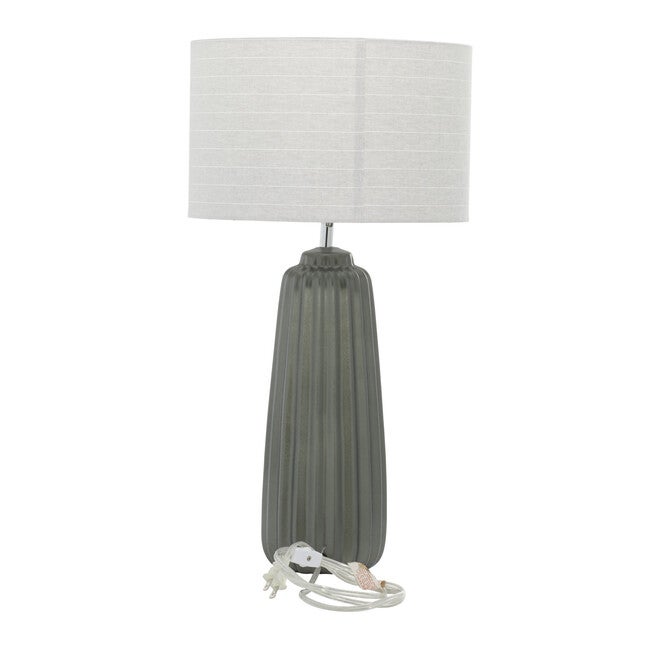 Grey Ceramic Traditional Table Lamp, , on-hover image number 1