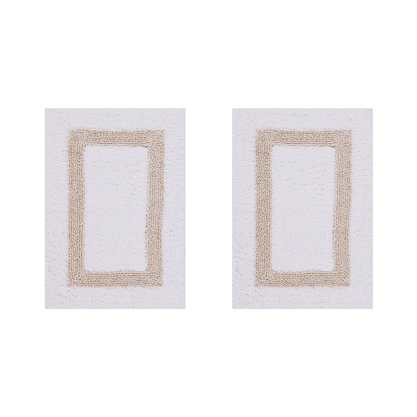 Hotel Collection 100% Cotton 2 Piece (17 inches X 24 inches | 17 inches X 24 inches) Bath Rug Set, WHITE SAND, hi-res image number 0