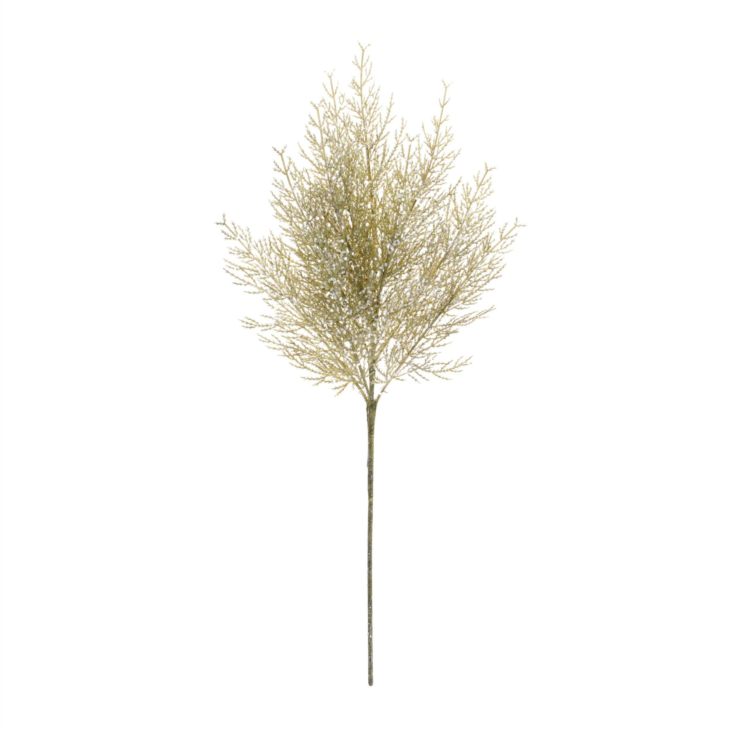 Glittered Cedar Spray (Set of 6), GREEN, alternate image number 3