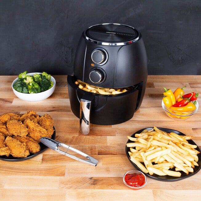Kalorik 3 Quart Mechanical Air Fryer, Matte Black, BLACK, hi-res image number null