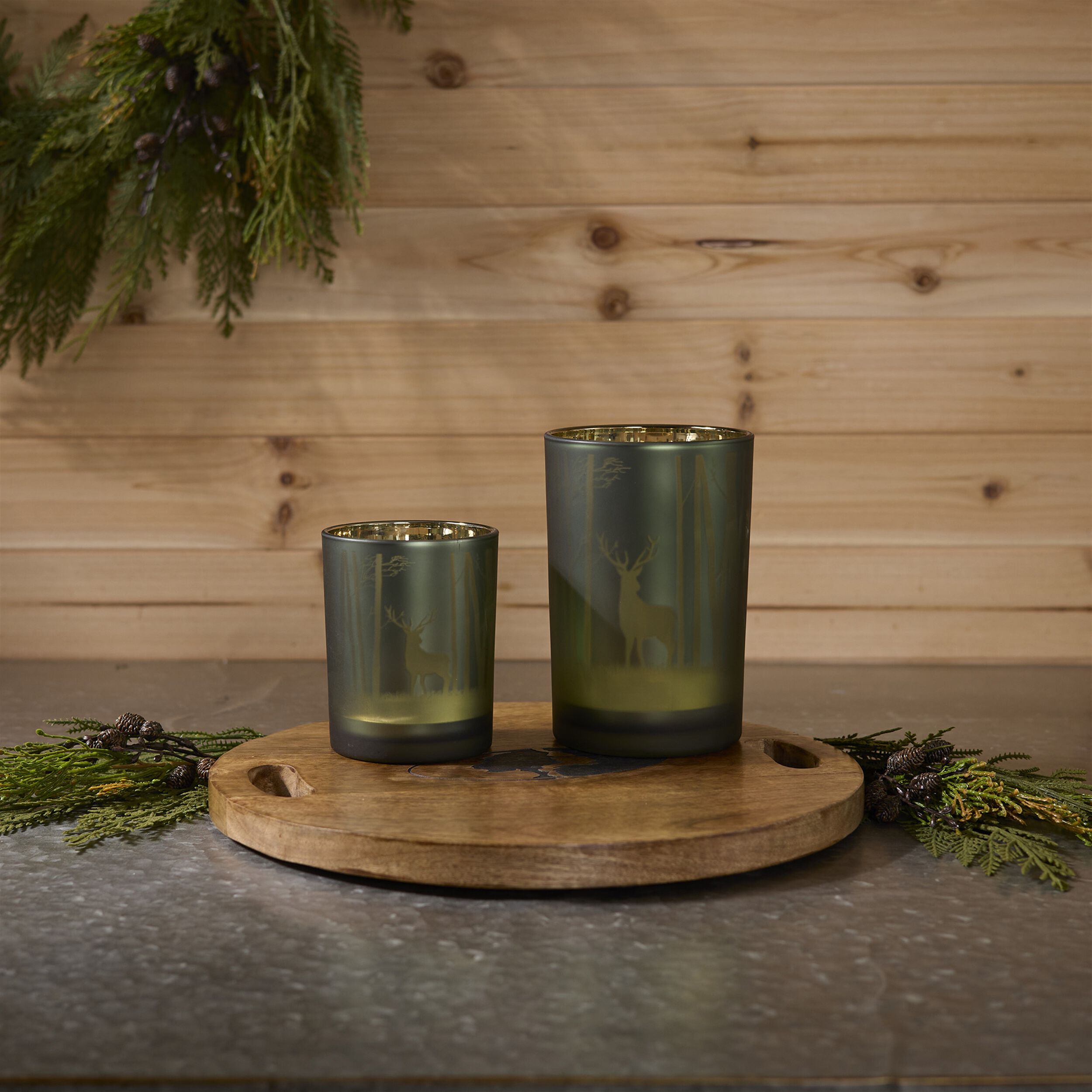 Mossy Oak Deer Candle Holder (Set of 2), GREEN GOLD, alternate image number 2
