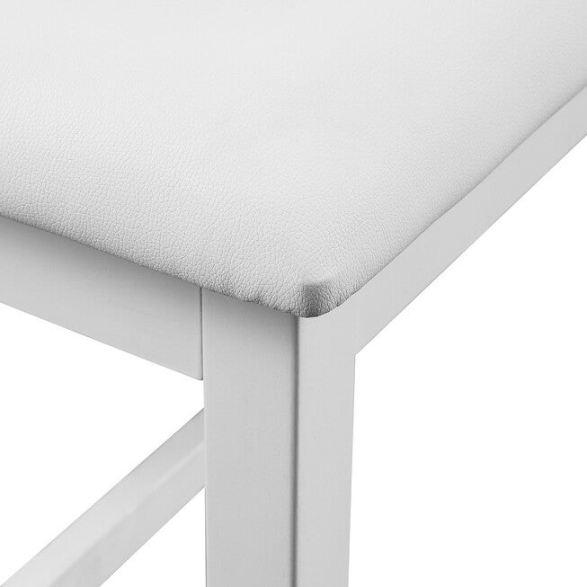 Kendal Dining Bench, White, WHITE, alternate image number 5