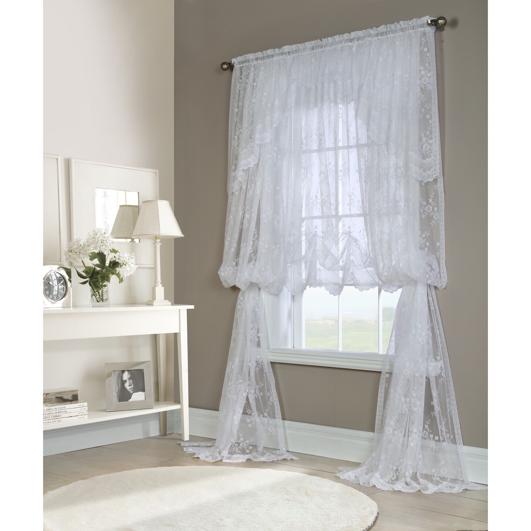 Mona Lisa Sheer Rod Pocket Balloon Curtain, , alternate image number 9