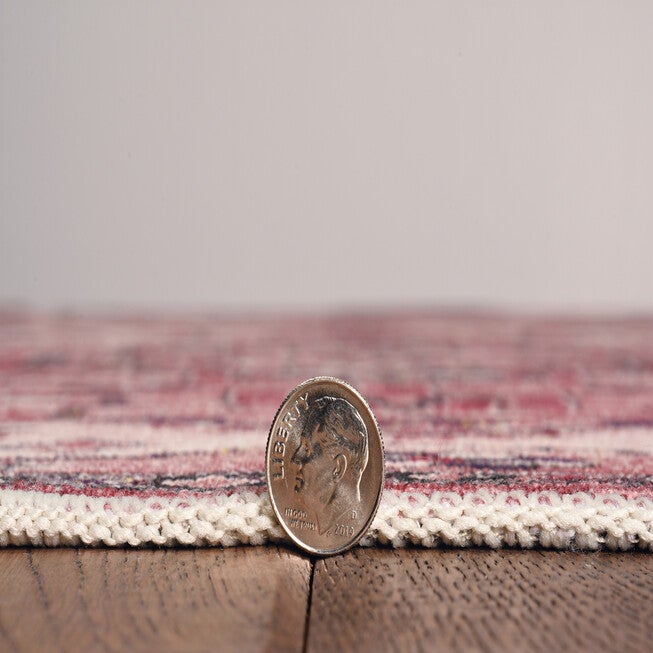 Washable Marcie Ivory/Pink Rug, , alternate image number null