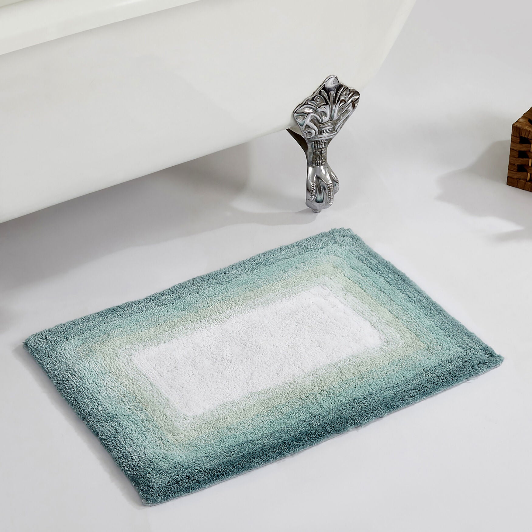 Torrent Bath Mat Rug, 17 inches X 24 inches, TURQUOISE, hi-res image number 0