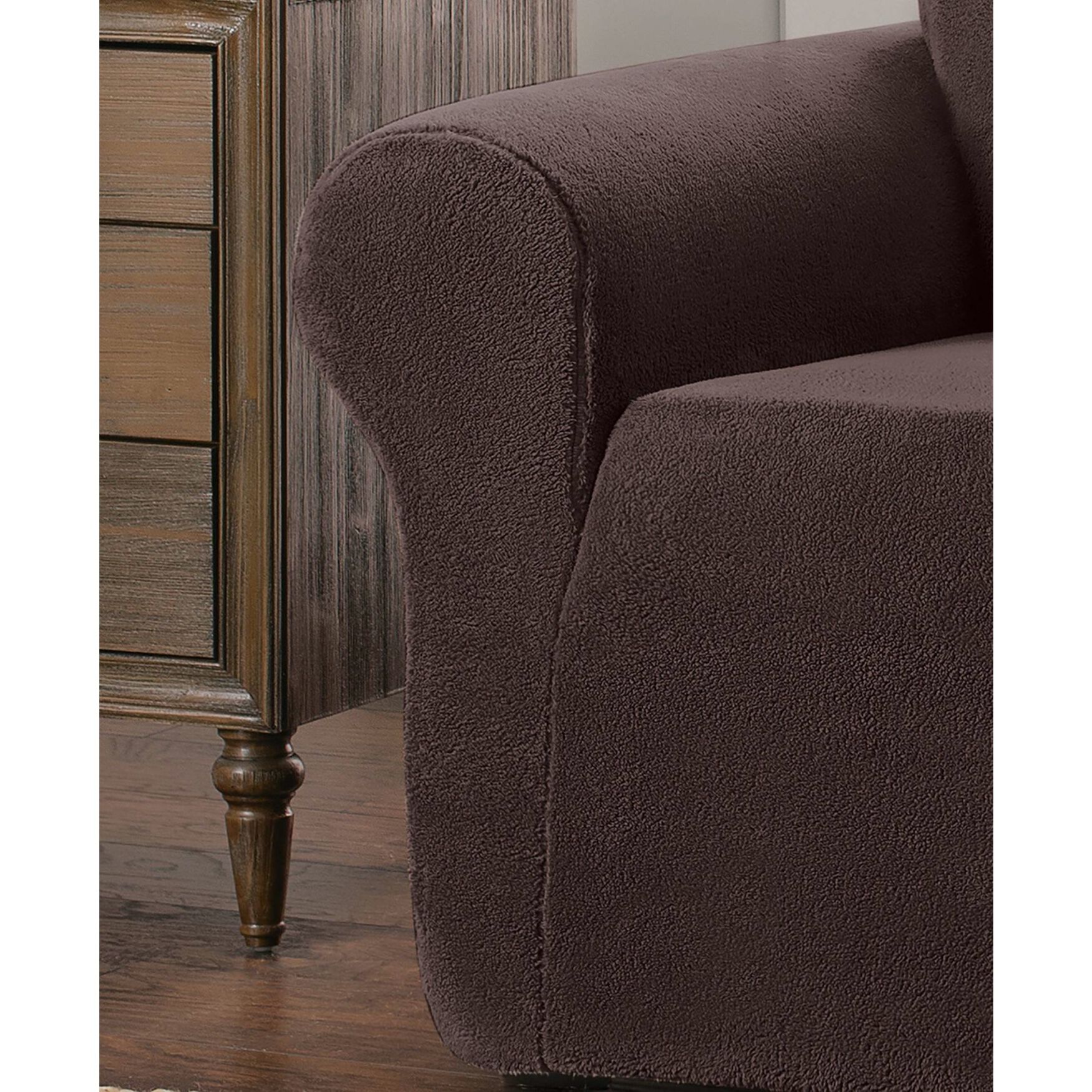 Stretch Sherpa Loveseat Cover, , on-hover image number 1