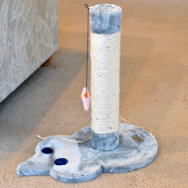 Mouse Shape Real Wood Cat Scratcher Toy, Sisal Scratching Post, , alternate image number null