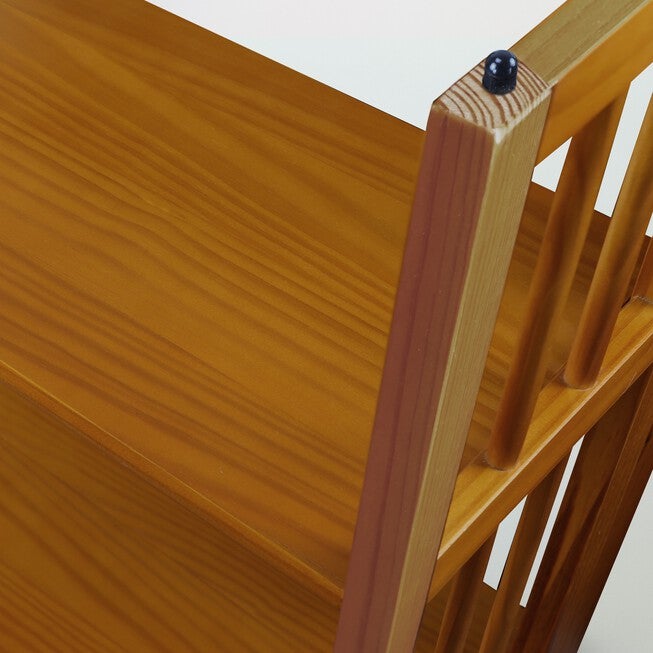 3-Shelf Folding Stackable Bookcase 27.5 inches Wide - Chestnut, , alternate image number null