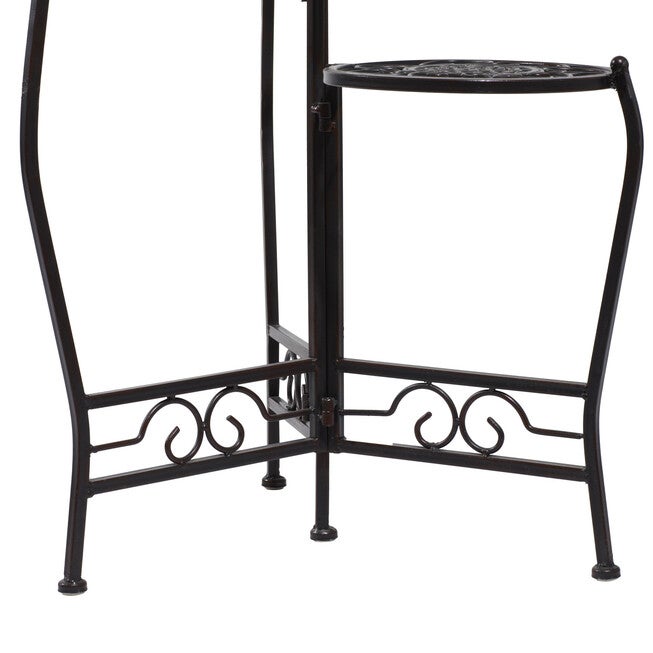 Set Of 3 Brown Metal Traditional Plantstand, , alternate image number null