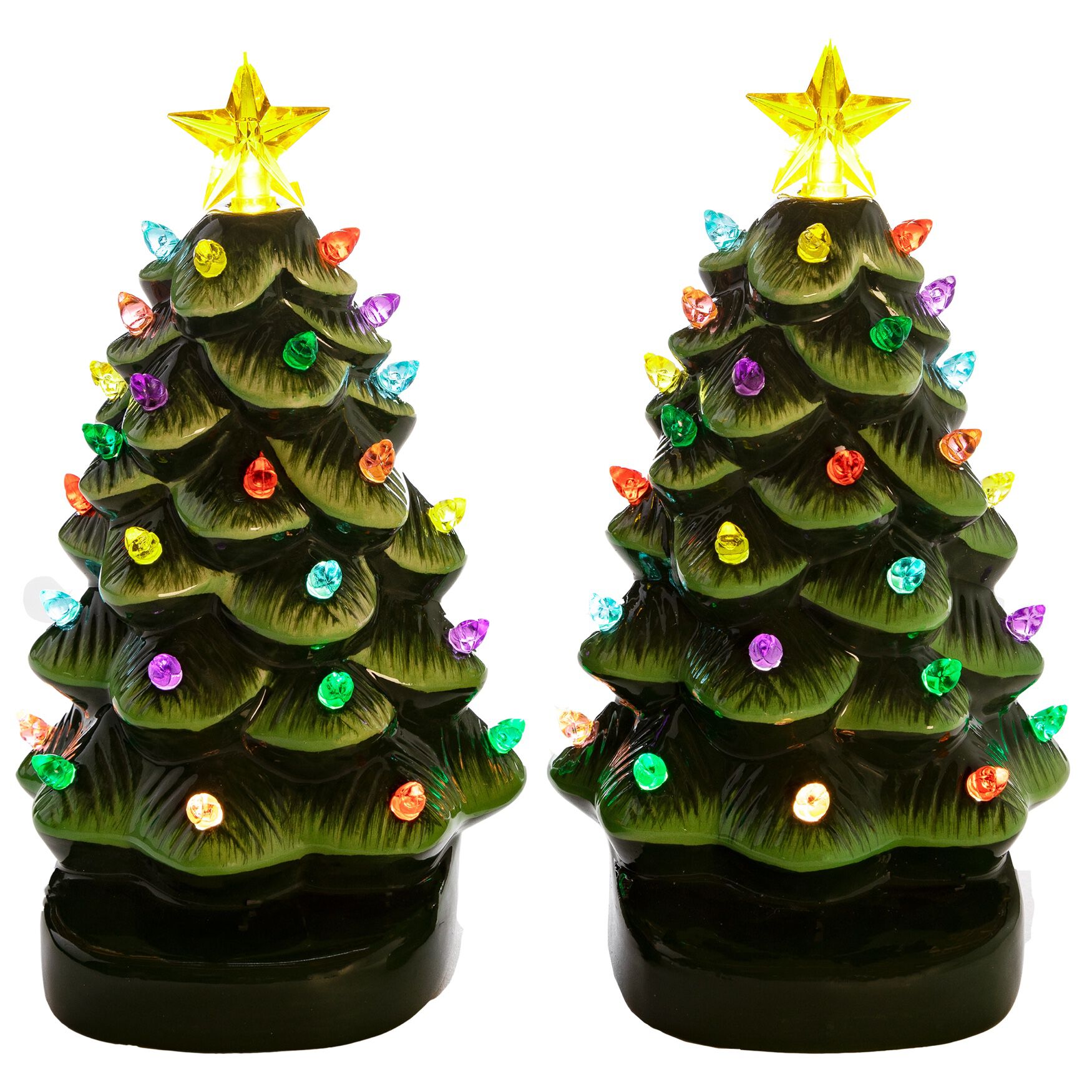 Ceramic Half Trees, Set of 2, , on-hover image number 1