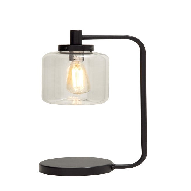 Black Metal Traditional Table Lamp, BLACK, hi-res image number 0