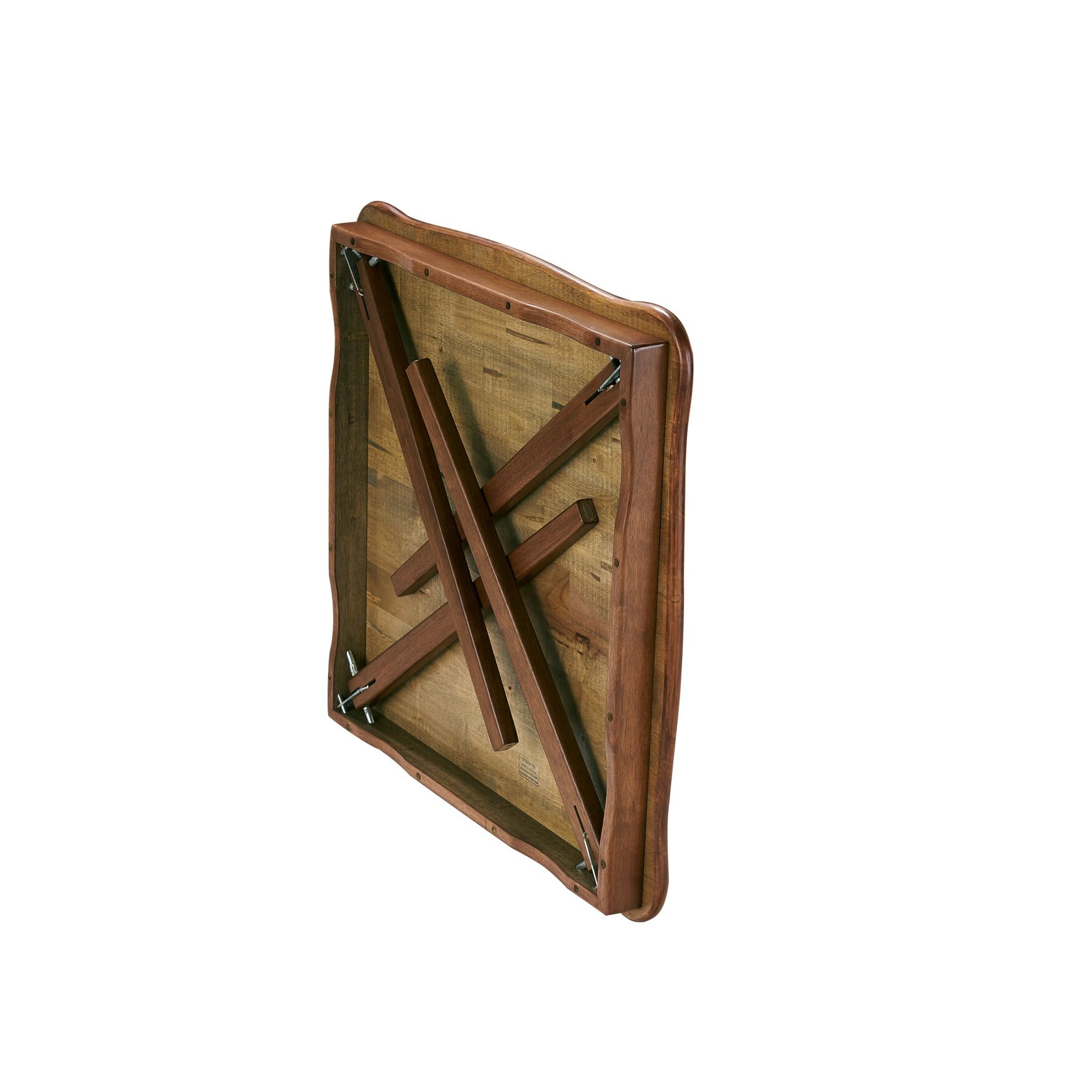 Scalloped Edge Wood Folding Card Table, , on-hover image number 1