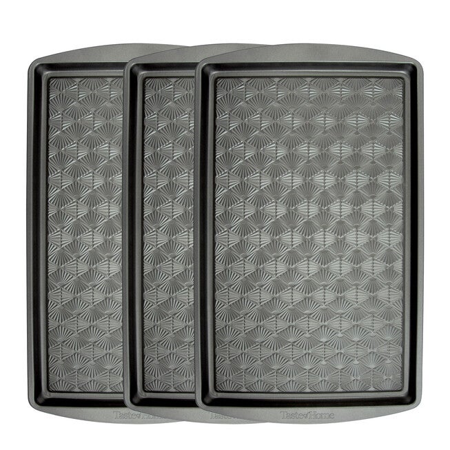 Set 3 17 X 11 Inch Non Stick Metal Baking Sheet, ASH GREY, hi-res image number null