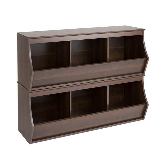 Fremont Stacked 6-Bin Storage Cubbie Espresso, , on-hover image number null