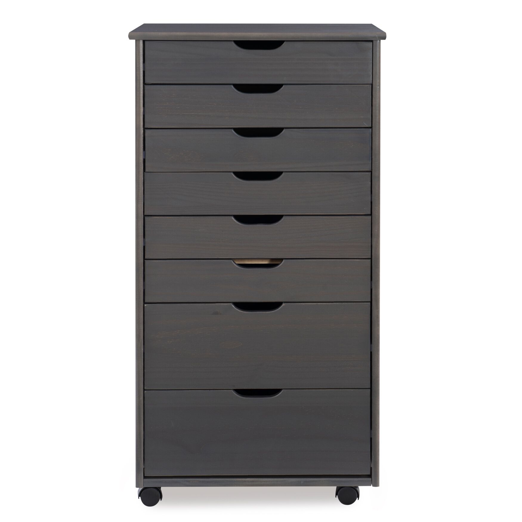 Croghan Eight Drawer Rolling Storage Cart, GREY, hi-res image number 0