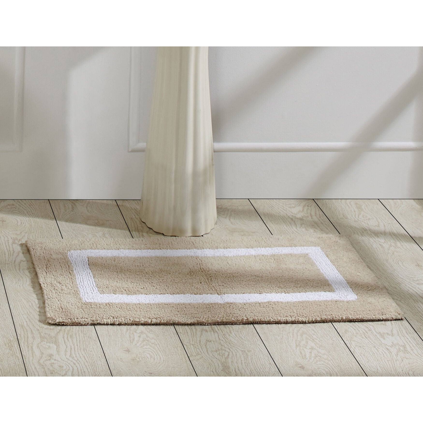 Hotel Collection 100% Cotton 17 inches X 24 inches Rectangle Bath Rug, SAND WHITE, hi-res image number 0