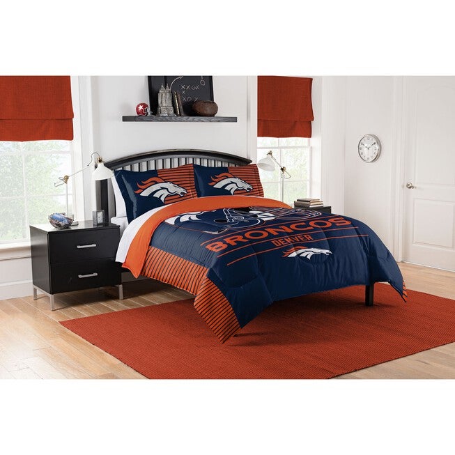 COMFORTER SET DRAFT-BRONCOS, MULTI, hi-res image number 0