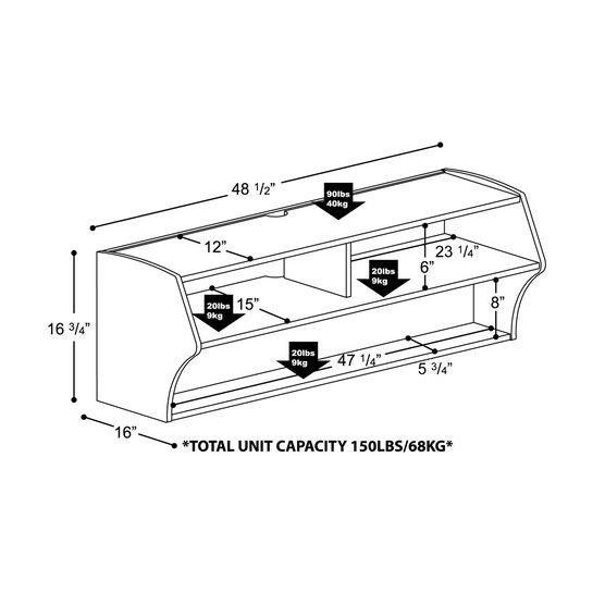 Altus Wall Mounted Audio/Video Console, , alternate image number null