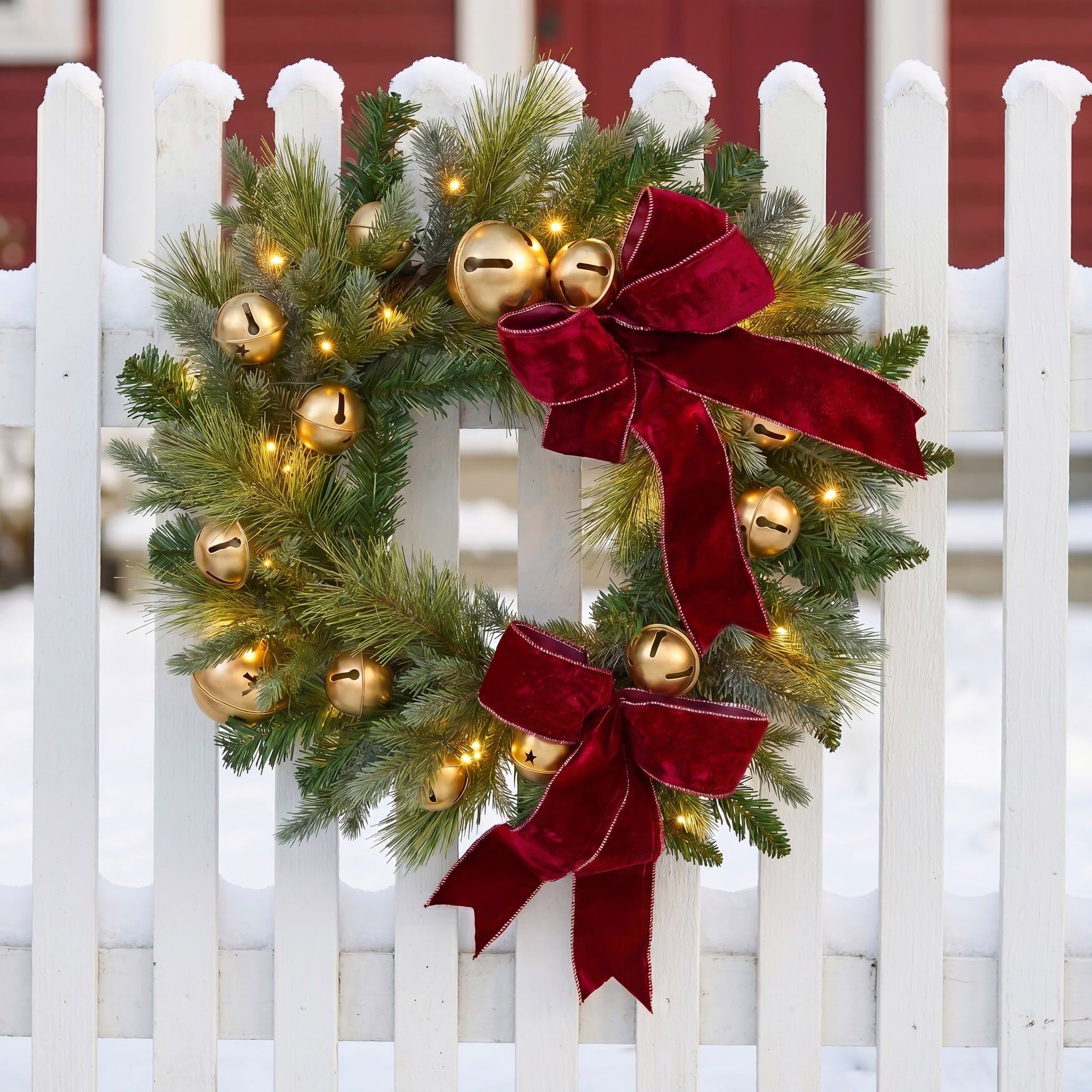 24" Pre-lit Jingle All the Way Wreath