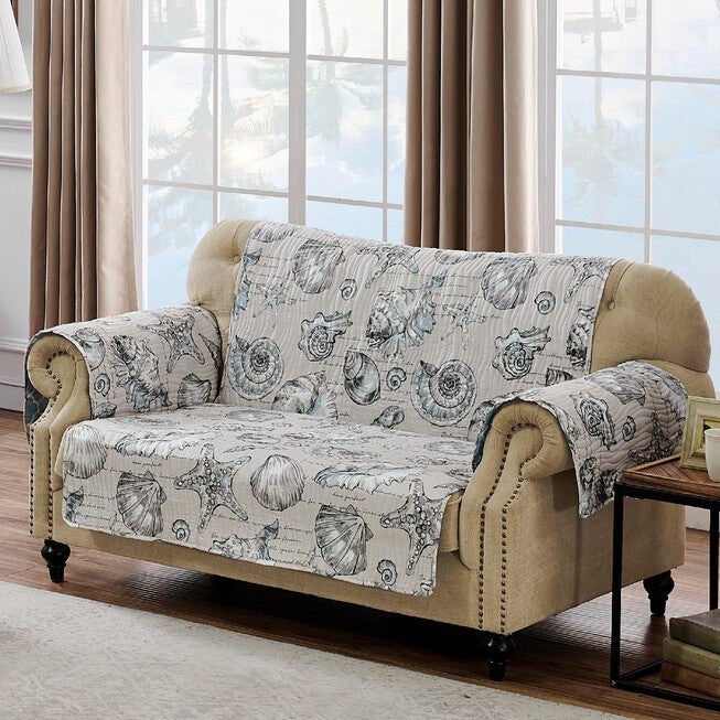 Cruz armchair furniture protector gray nautical line-art print