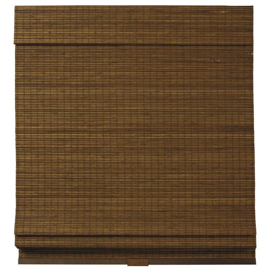 Zig-Zag Cordless Bamboo Roman Shade, BROWN, hi-res image number null