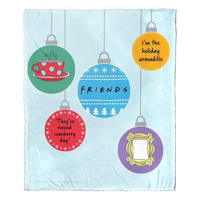 Wb Friends Quippy Ornaments Silk Touch Throw, , on-hover image number 1