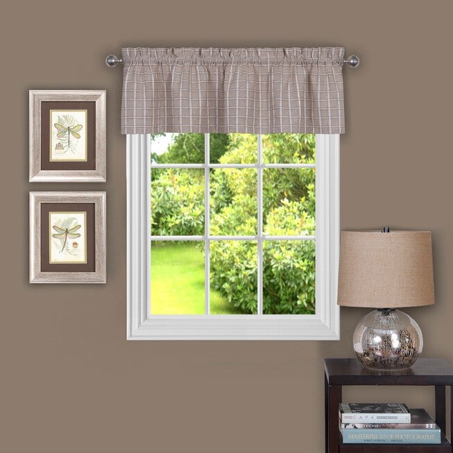 Sydney 58 inches x 14 inches Window Curtain Valance, LINEN, hi-res image number 0