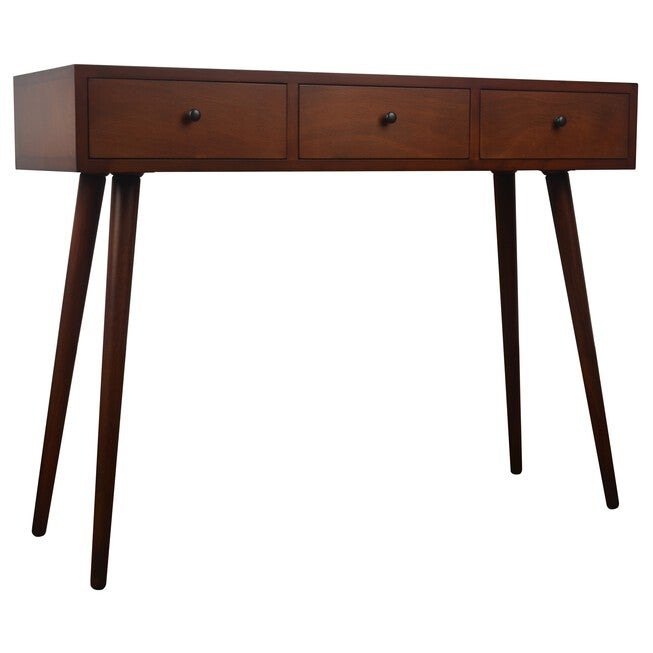Mid-Century 3-Drawer Console Table , , on-hover image number 1