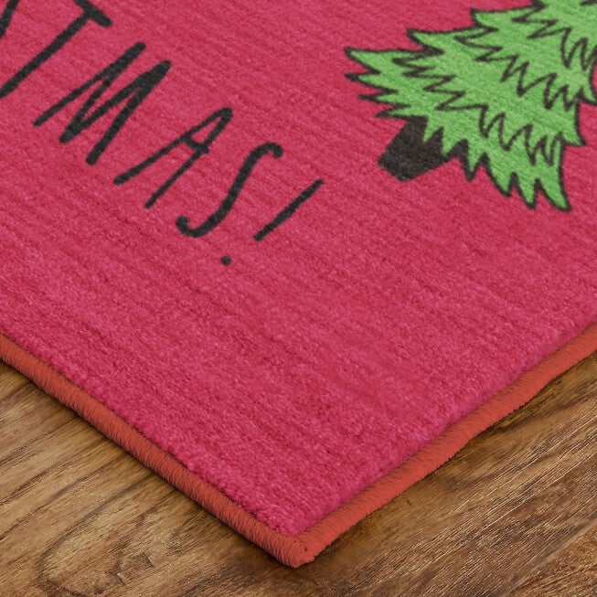 Christmas Trees Red Kitchen Rug, , on-hover image number 1