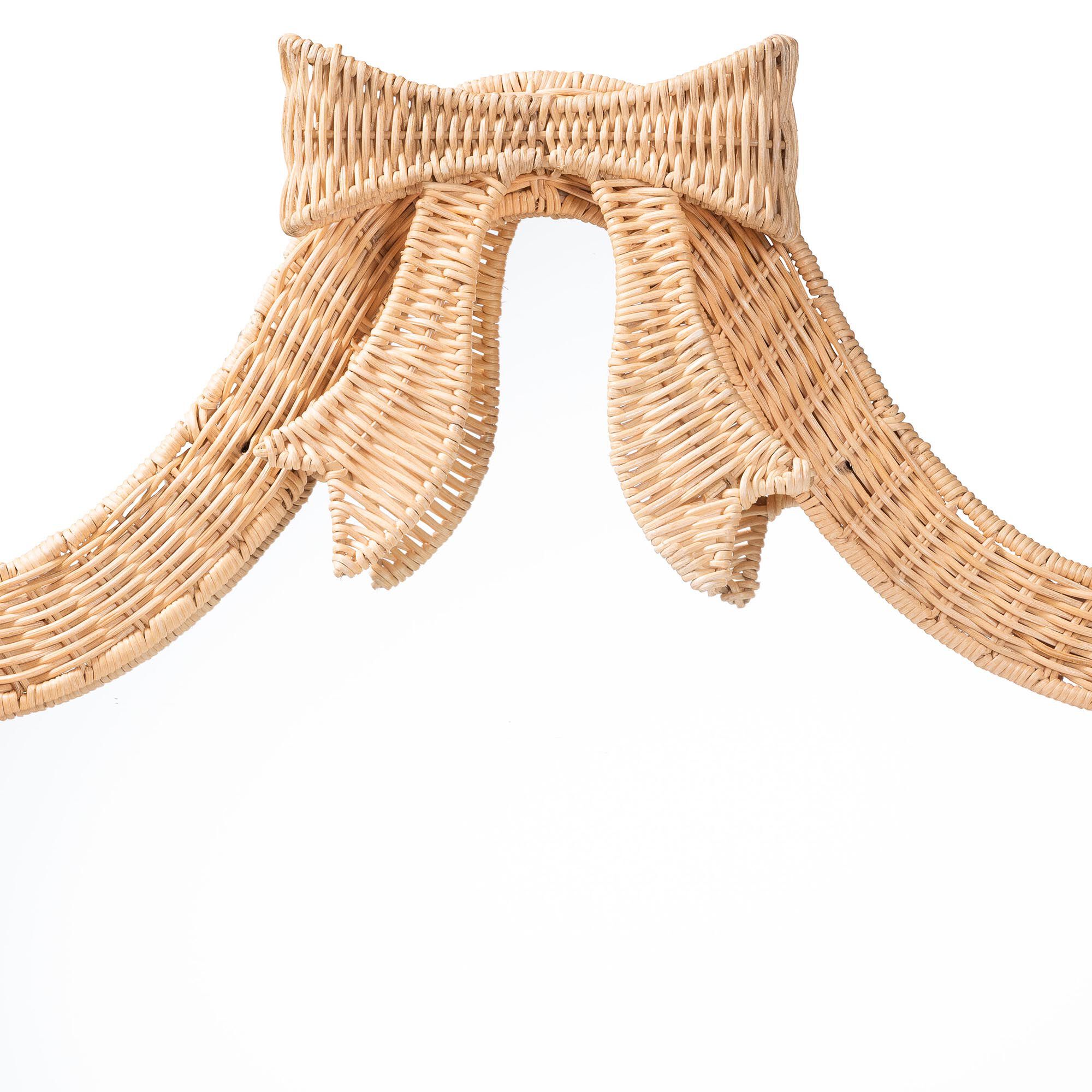 Creusa Natural Rattan Wall Mirror, HONEY, alternate image number 2